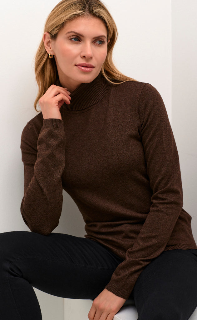 Culture Bluse - Annemarie High - Demitasse Melange