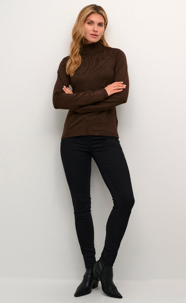 Culture Bluse - Annemarie High - Demitasse Melange