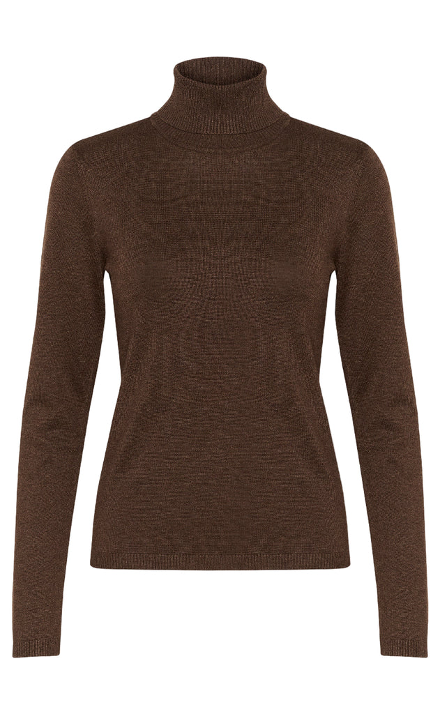 Culture Bluse - Annemarie High - Demitasse Melange