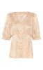 Culture Bluse - Casy - Beige/Gold Art