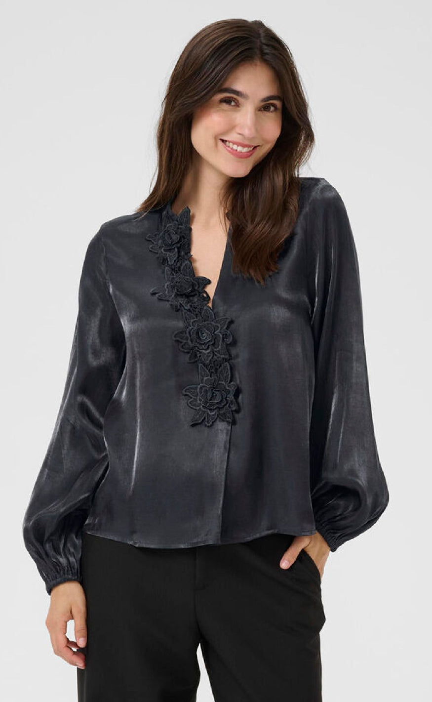 Culture Bluse - Fiola - Black
