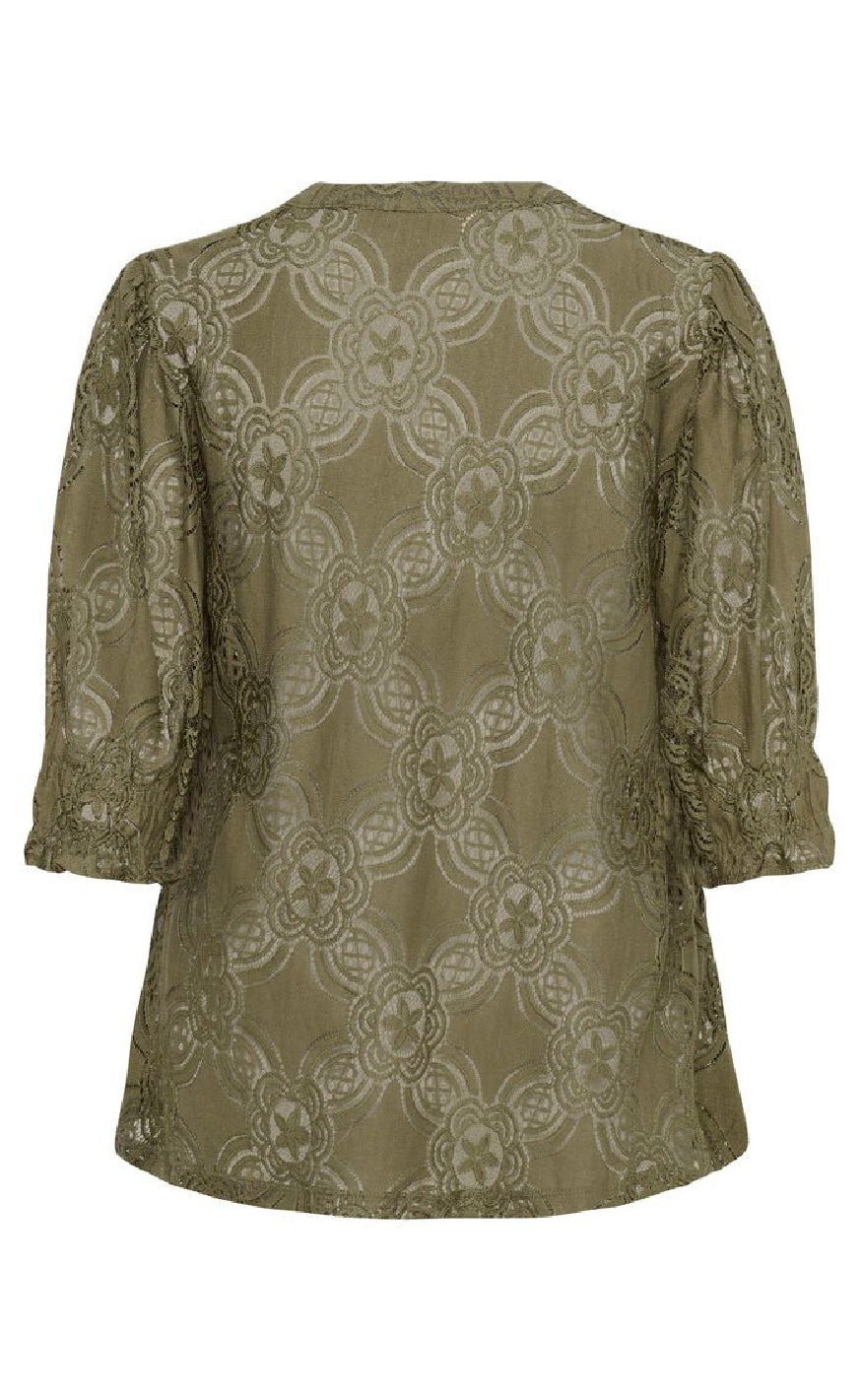 Culture Bluse - Olu SS - Dusky Green