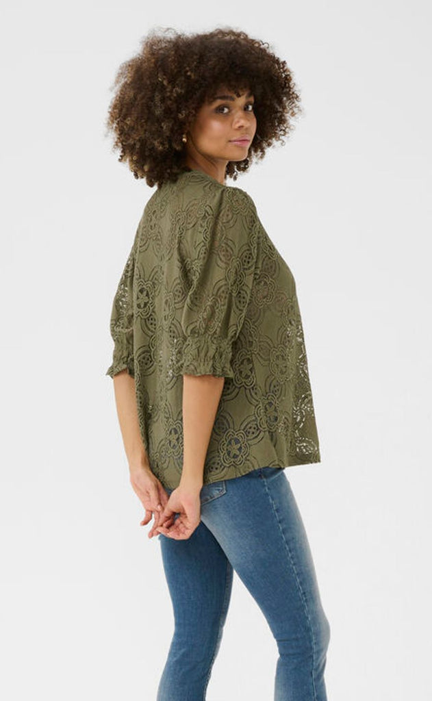 Culture Bluse - Olu SS - Dusky Green