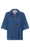 Culture Bluse - Pin Arpa - Dark Blue Wash