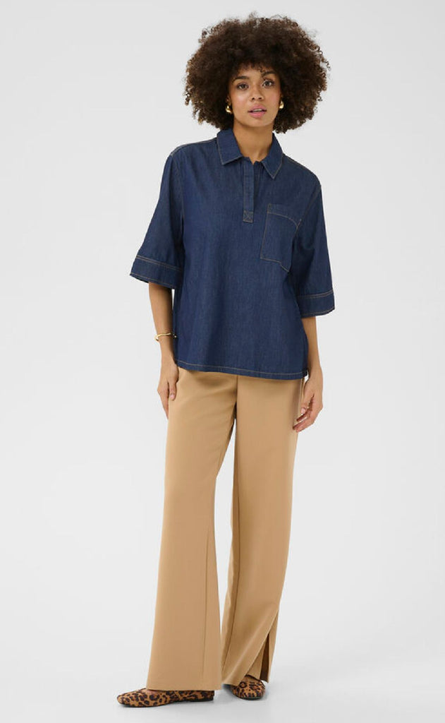 Culture Bluse - Pin Arpa - Rinse Wash
