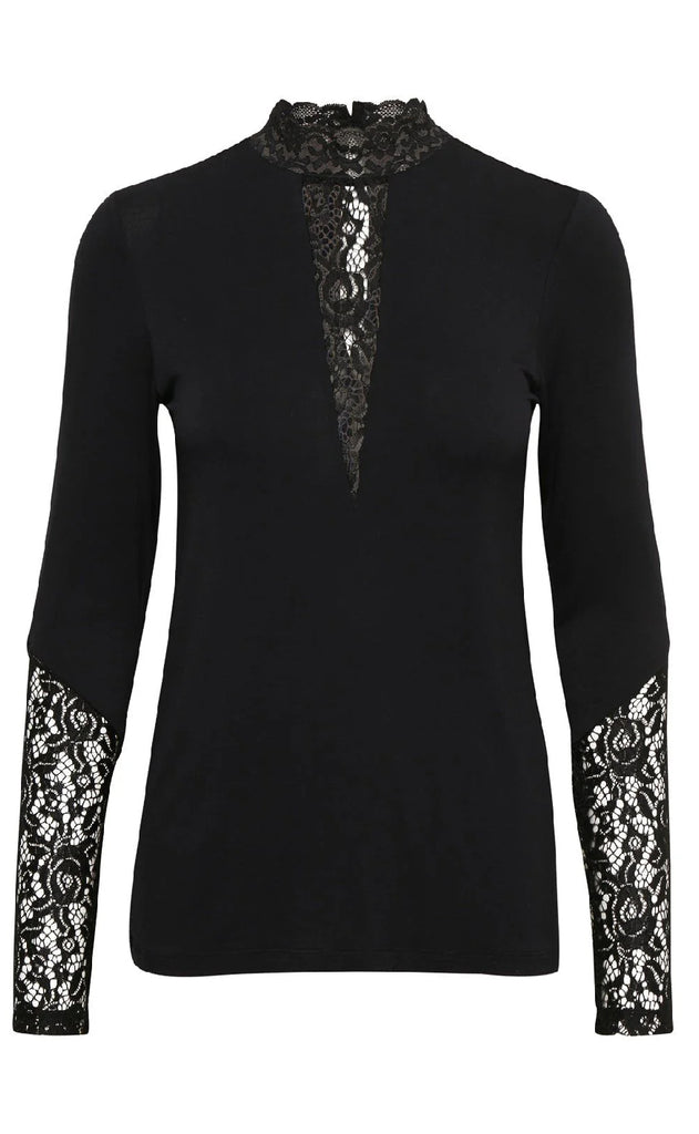 Culture Bluse - Poppy Lace - Black