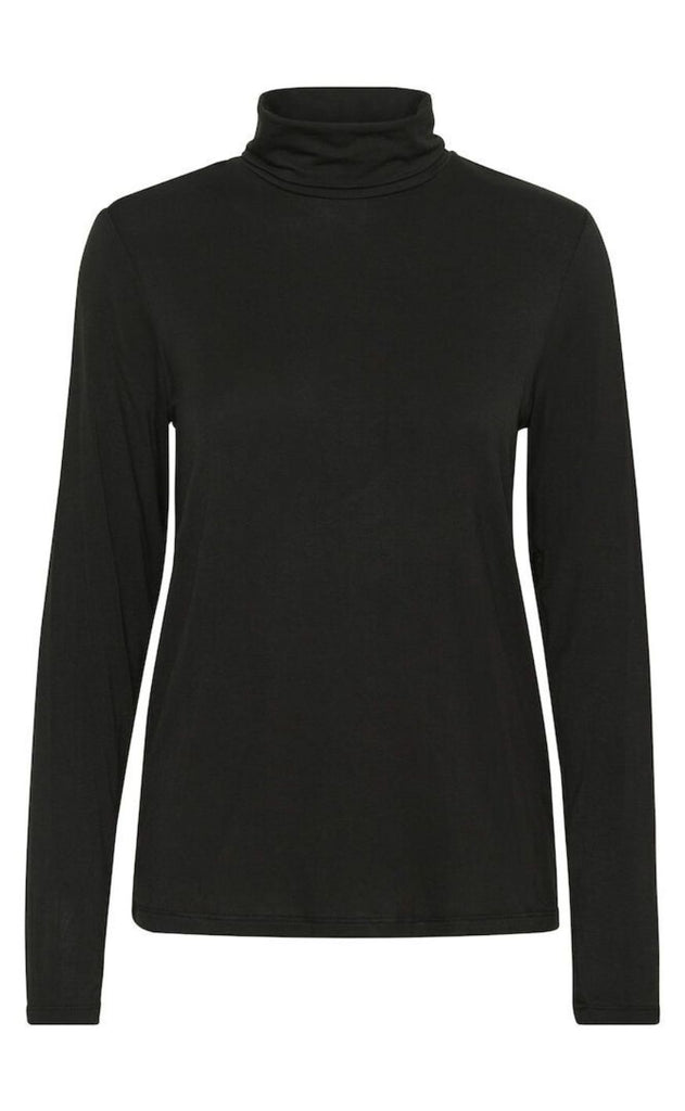Culture Bluse - Poppy Rollneck - Black