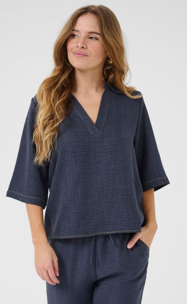 Culture Bluse - Unique - Medium Blue Wash