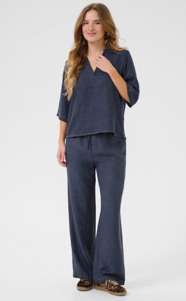 Culture Bluse - Unique - Medium Blue Wash