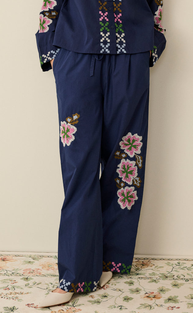 Culture Bukser - Breezy - Dress Blues