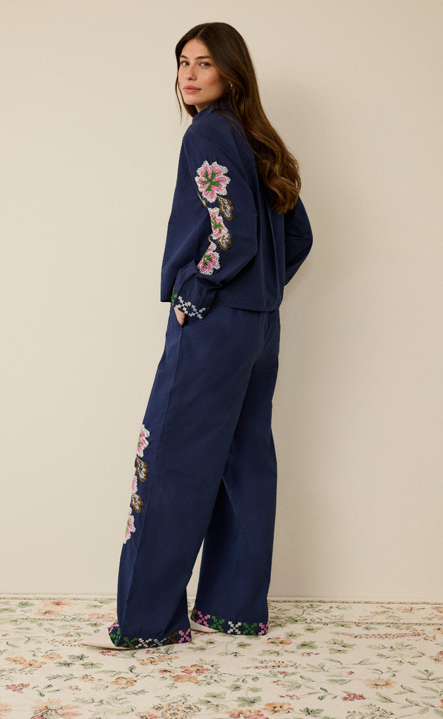 Culture Bukser - Breezy - Dress Blues