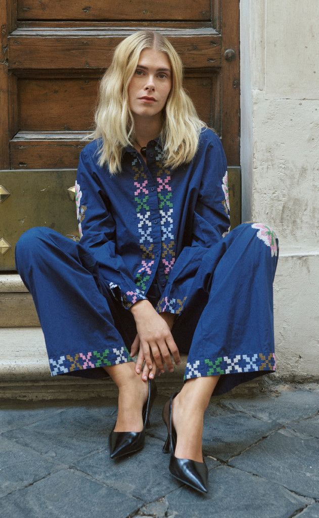 Culture Bukser - Breezy - Dress Blues