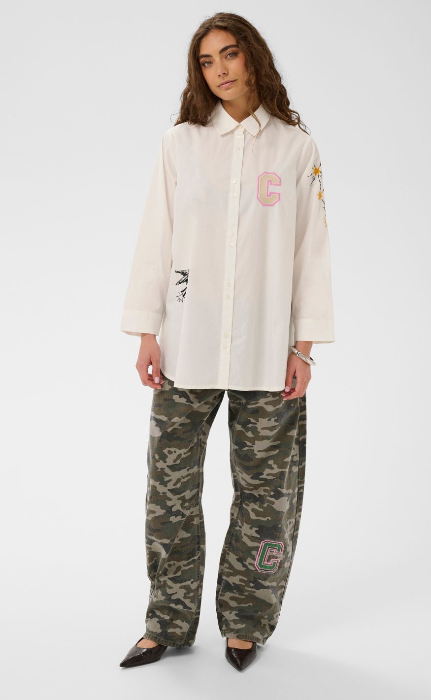 Culture Bukser - Camilja Barrel - Camouflage