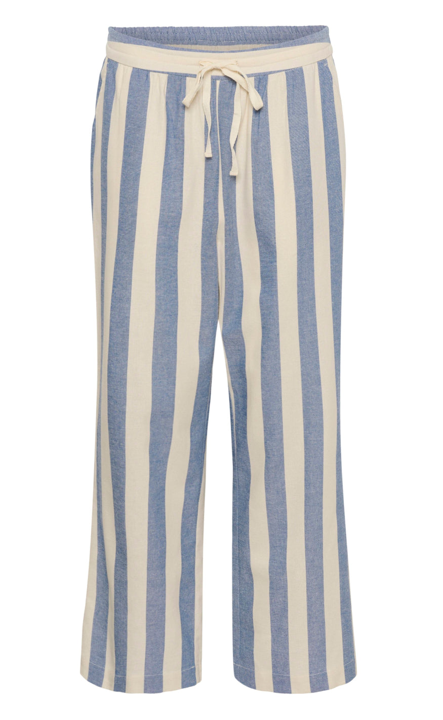 Culture Bukser - Kapina - Whitecap/Blue Stripe