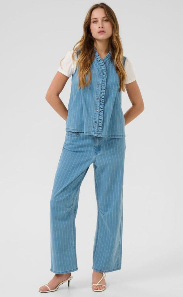 Culture Top - Renny - Light Blue Denim