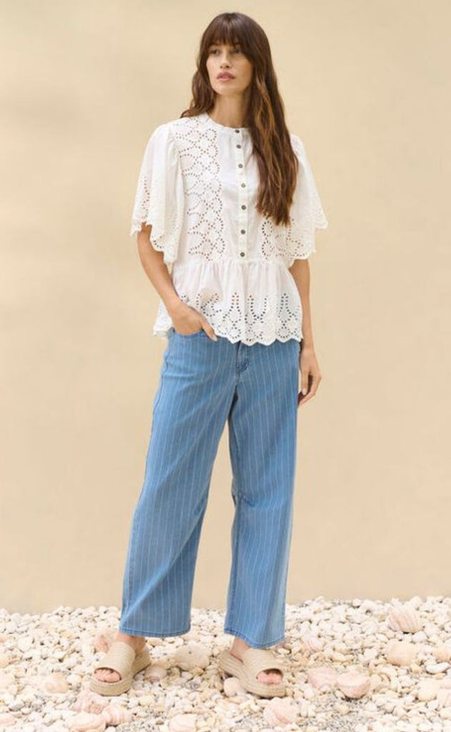 Culture Bukser - Renny - Light BLue Denim