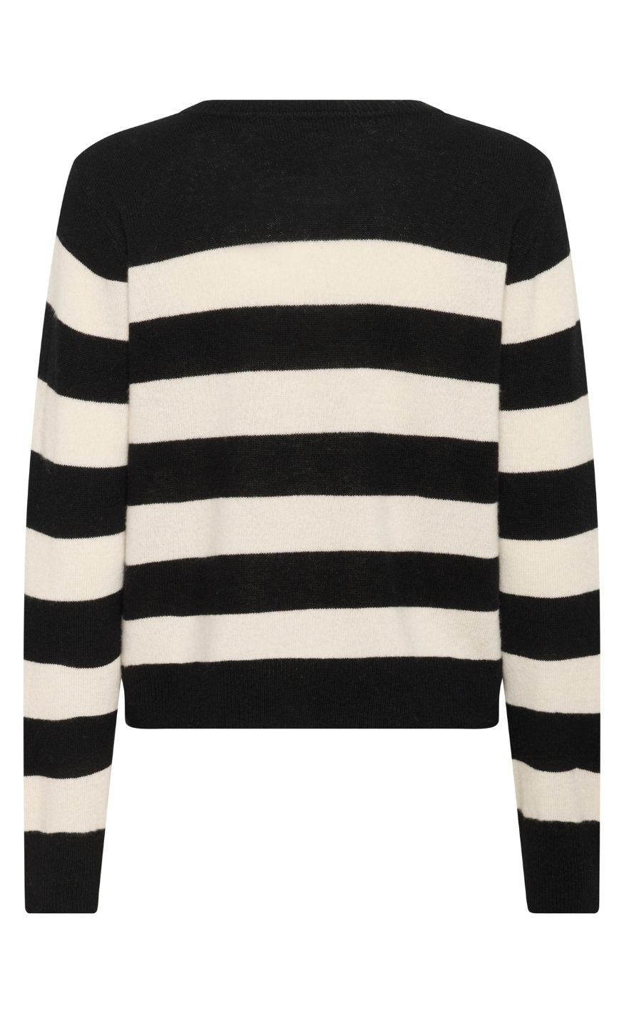 Culture Cardigan - Callie Arrow Stripe - Black/Whitecap Stripe