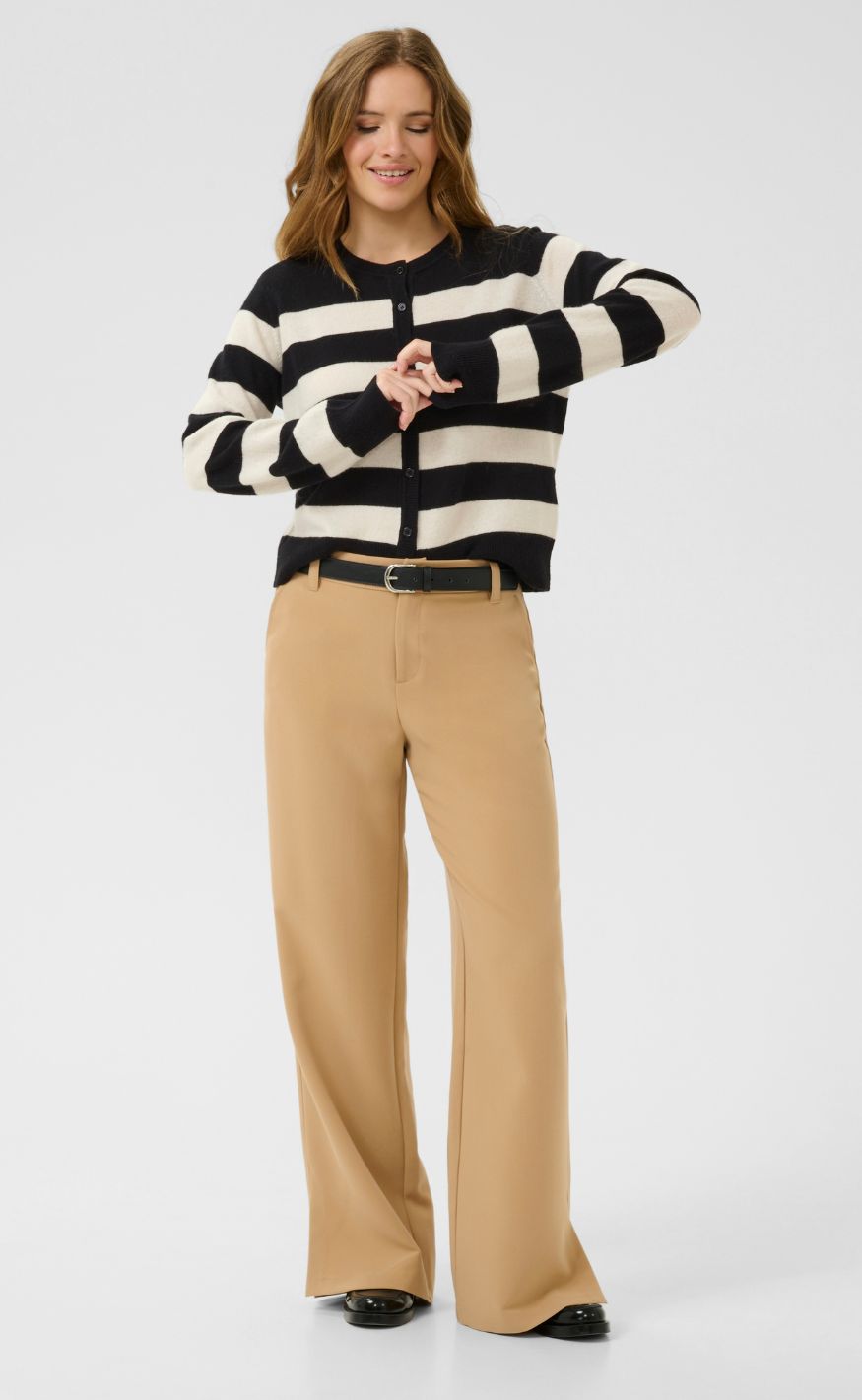 Culture Cardigan - Callie Arrow Stripe - Black/Whitecap Stripe