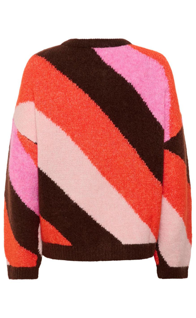 Culture Cardigan - Diga Kimmy - Brown/Pink Mix