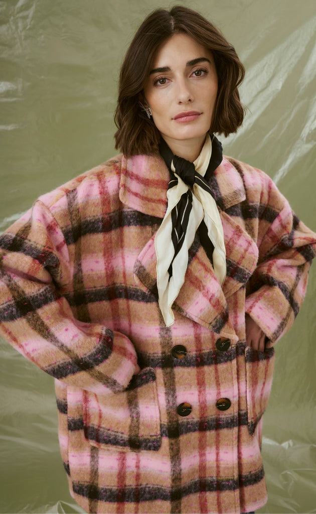 Culture Frakke - Shila - Brown/Red Check