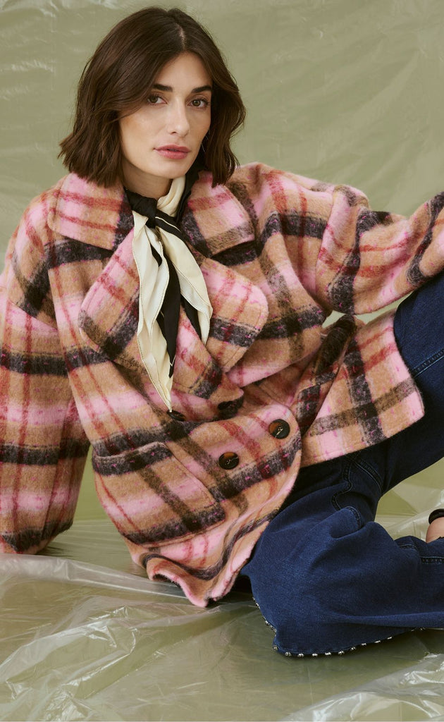 Culture Frakke - Shila - Brown/Red Check