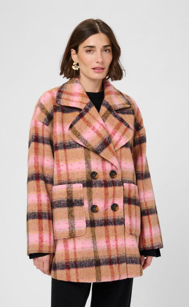 Culture Frakke - Shila - Brown/Red Check