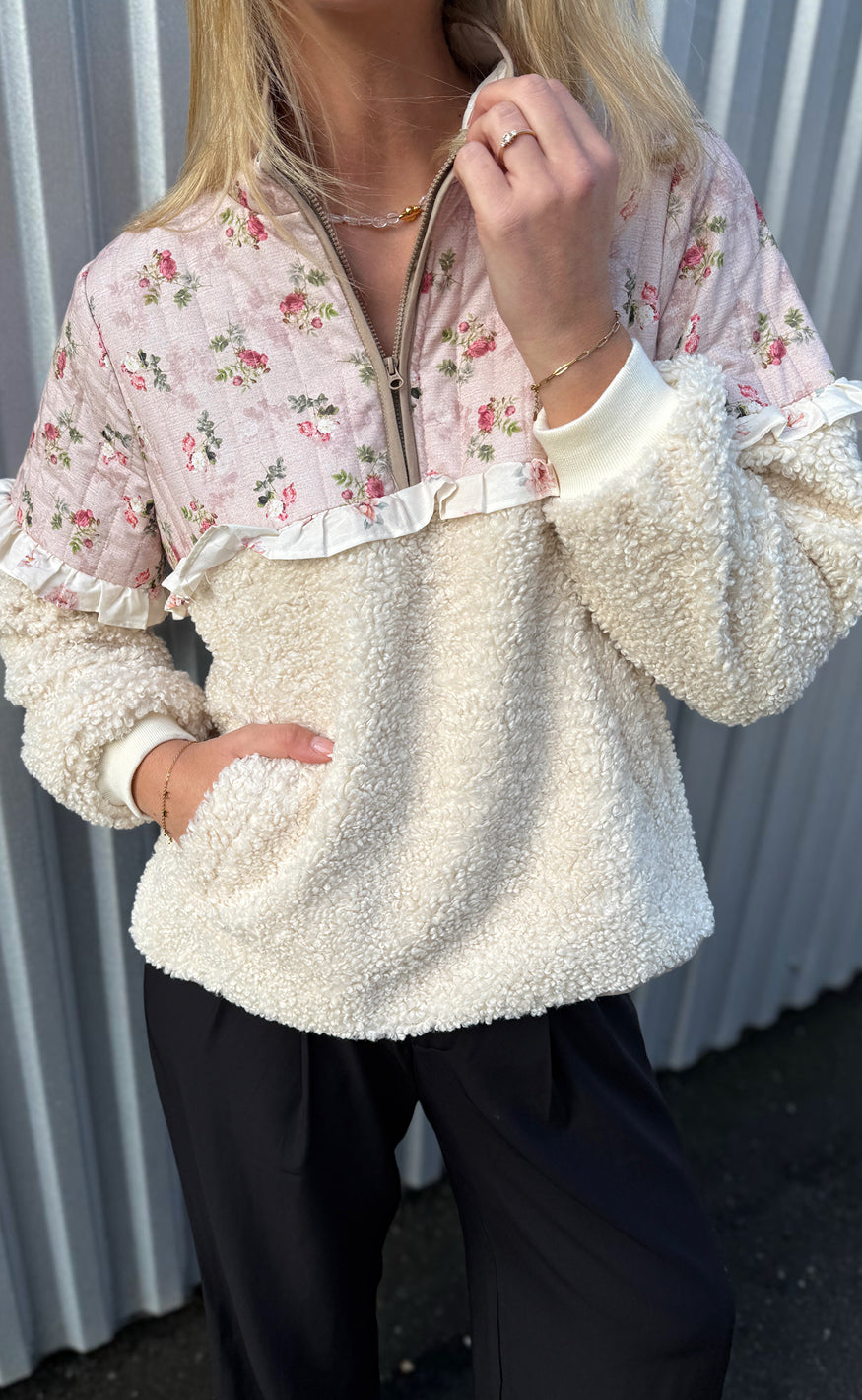 Culture Jakke - Aiko Catina Teddy - Whitecap