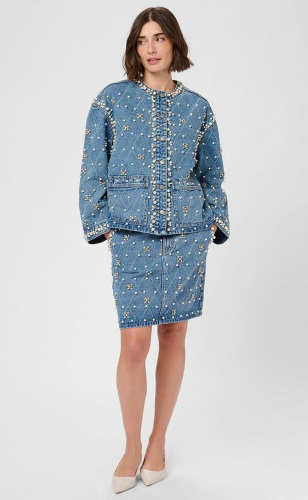 Culture Jakke - Alys Denim - Light Blue Wash