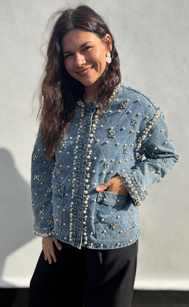 Culture Jakke - Alys Denim - Light Blue Wash