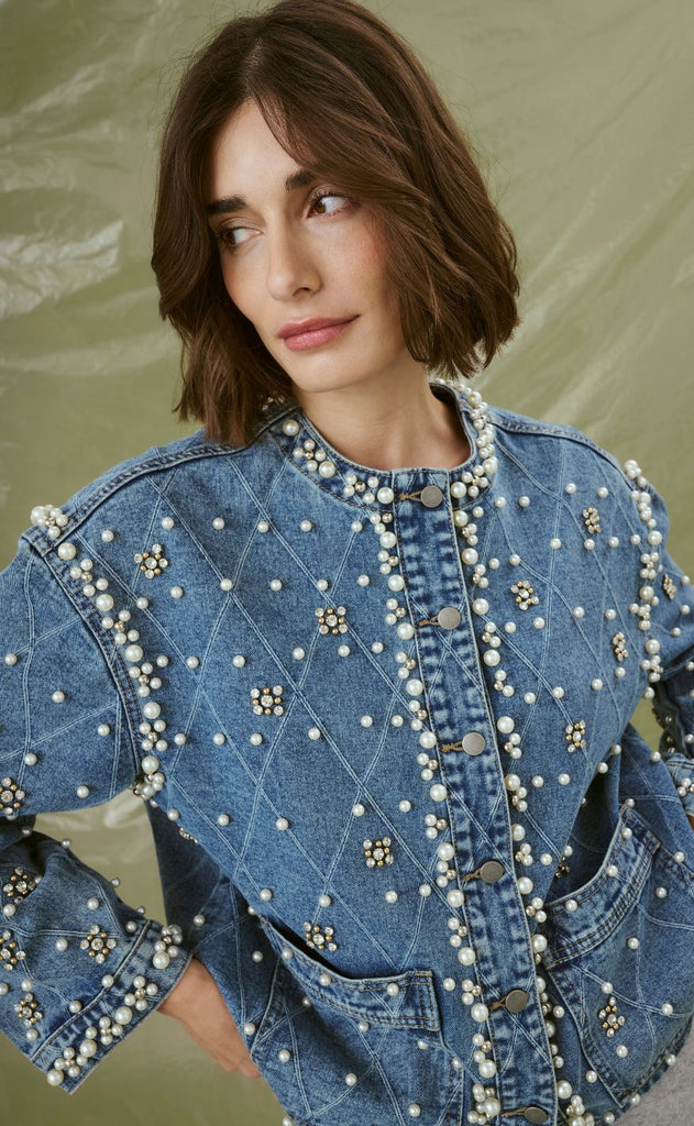 Culture Jakke - Alys Denim - Light Blue Wash