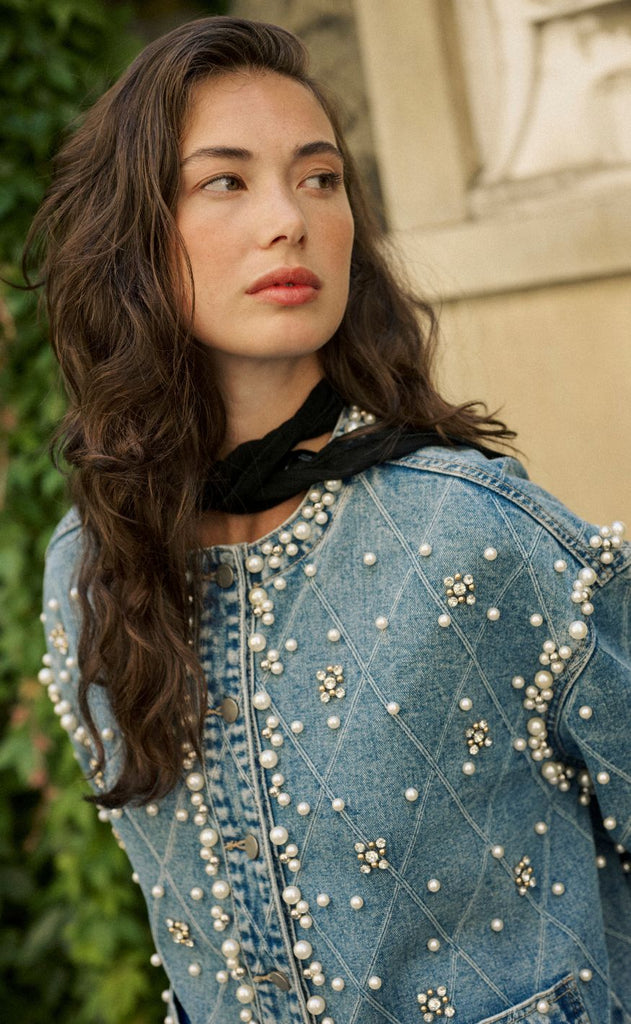 Culture Jakke - Alys Denim - Light Blue Wash