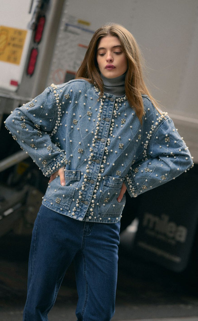 Culture Jakke - Alys Denim - Light Blue Wash