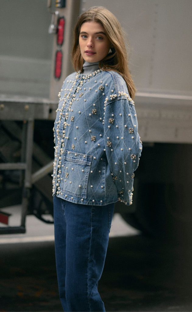 Culture Jakke - Alys Denim - Light Blue Wash