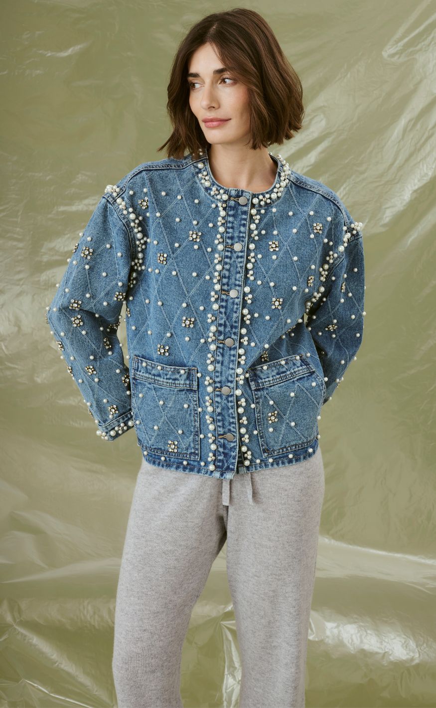 Culture Jakke - Alys Denim - Light Blue Wash