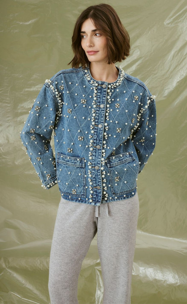 Culture Jakke - Alys Denim - Light Blue Wash