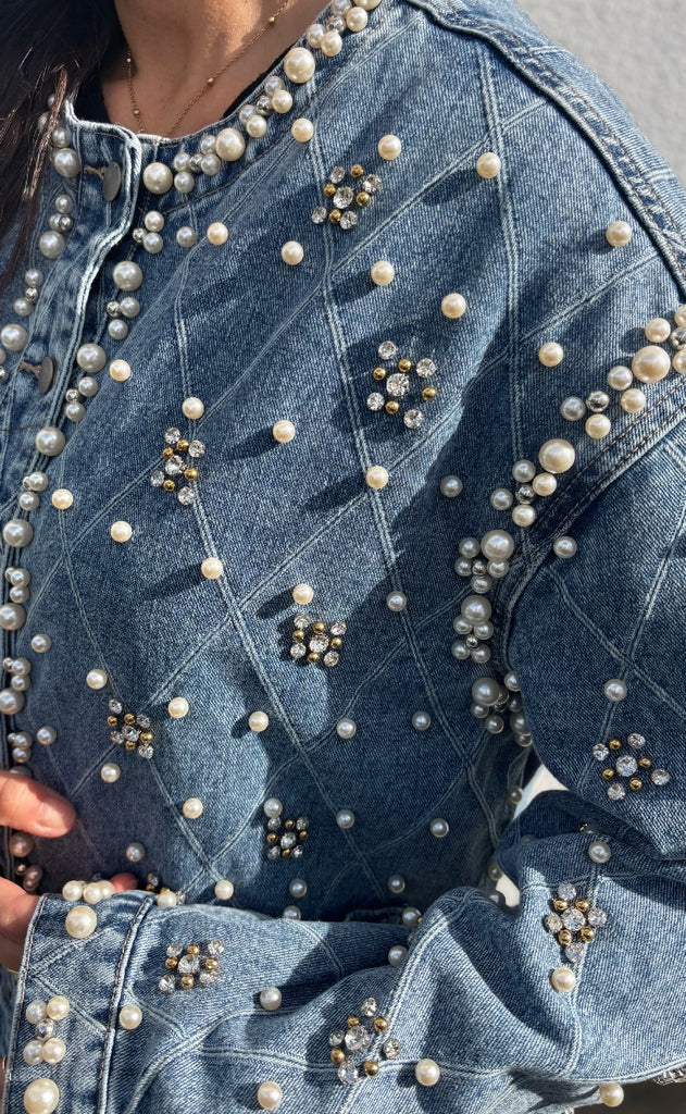 Culture Jakke - Alys Denim - Light Blue Wash