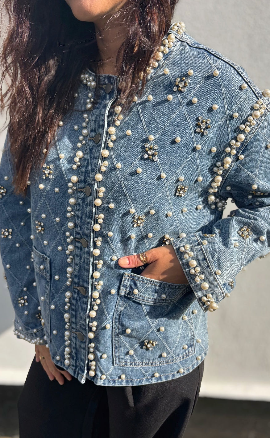 Culture Jakke - Alys Denim - Light Blue Wash