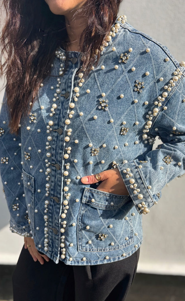 Culture Jakke - Alys Denim - Light Blue Wash