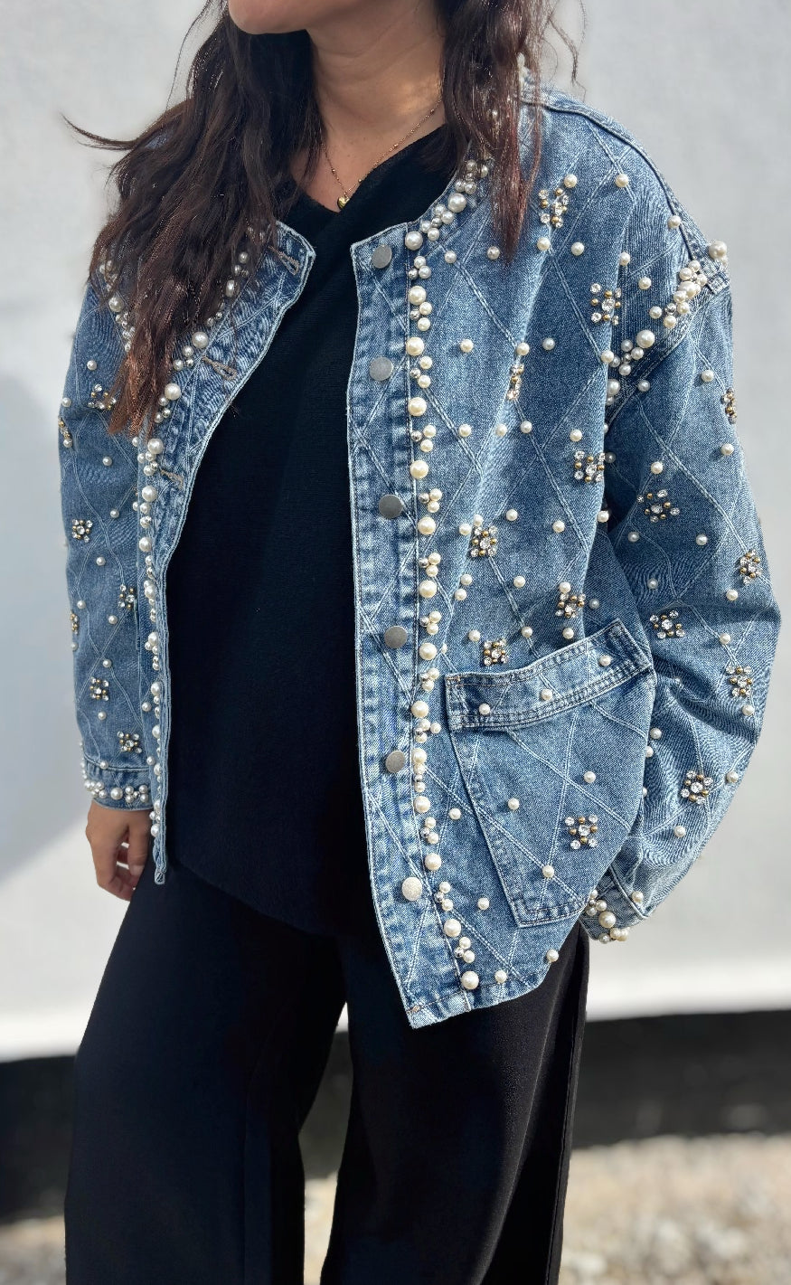 Culture Jakke - Alys Denim - Light Blue Wash