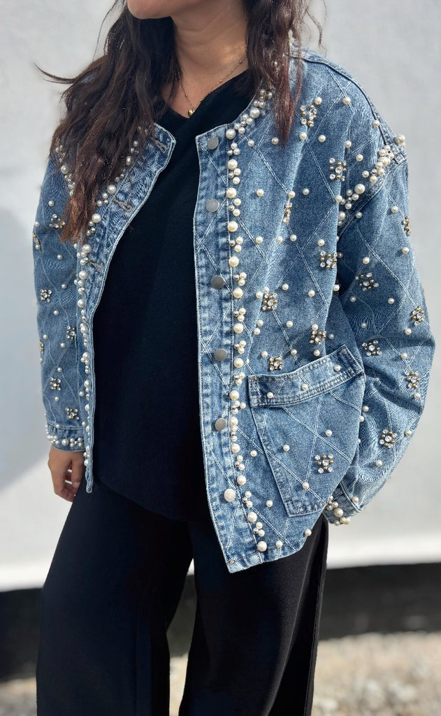 Culture Jakke - Alys Denim - Light Blue Wash