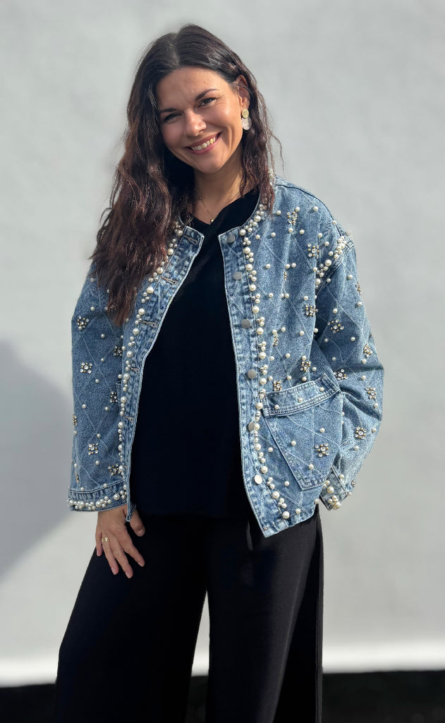 Culture Jakke - Alys Denim - Light Blue Wash