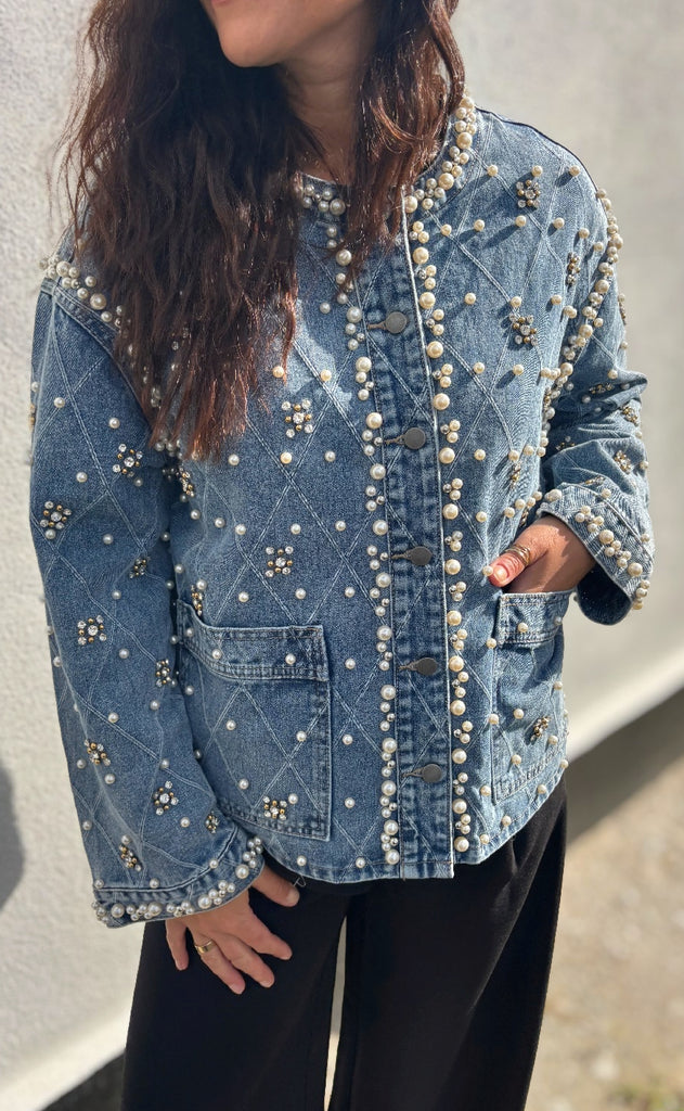 Culture Jakke - Alys Denim - Light Blue Wash