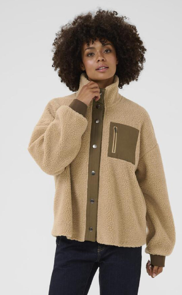 Culture Jakke - Tally Teddy - Nomad/Brown