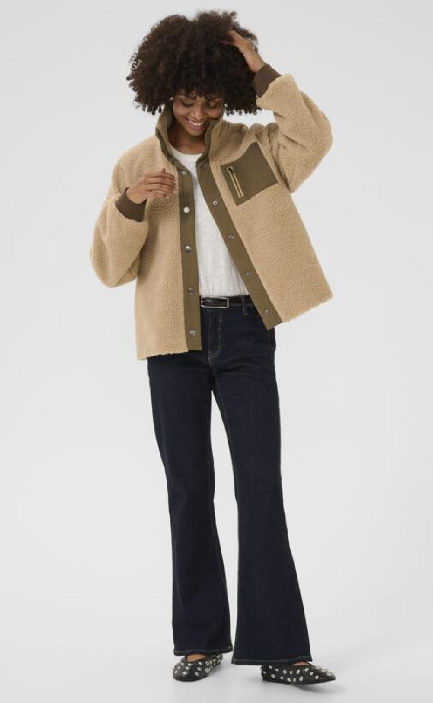 Culture Jakke - Tally Teddy - Nomad/Brown