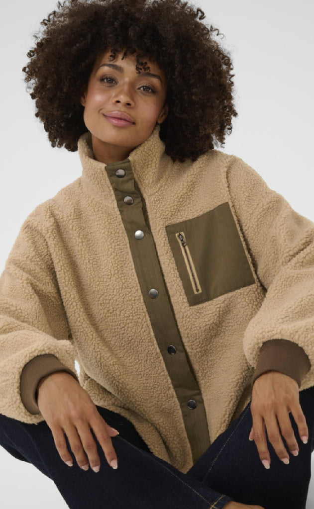 Culture Jakke - Tally Teddy - Nomad/Brown