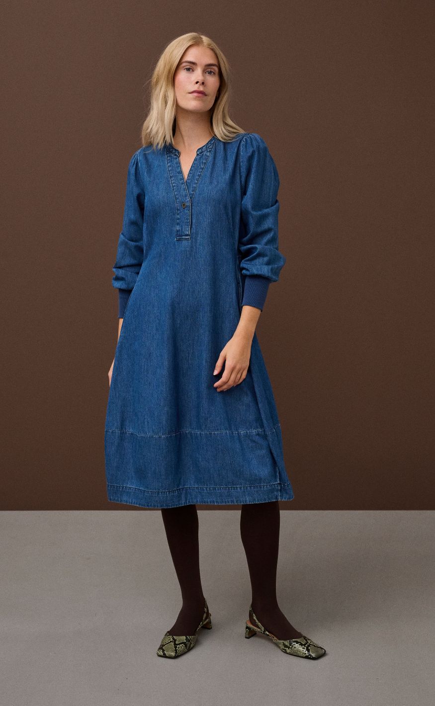 Culture Kjole - Allura Arpa - Dark Blue Wash