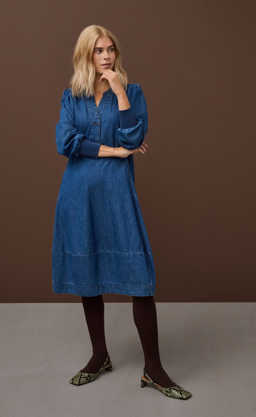 Culture Kjole - Allura Arpa - Dark Blue Wash