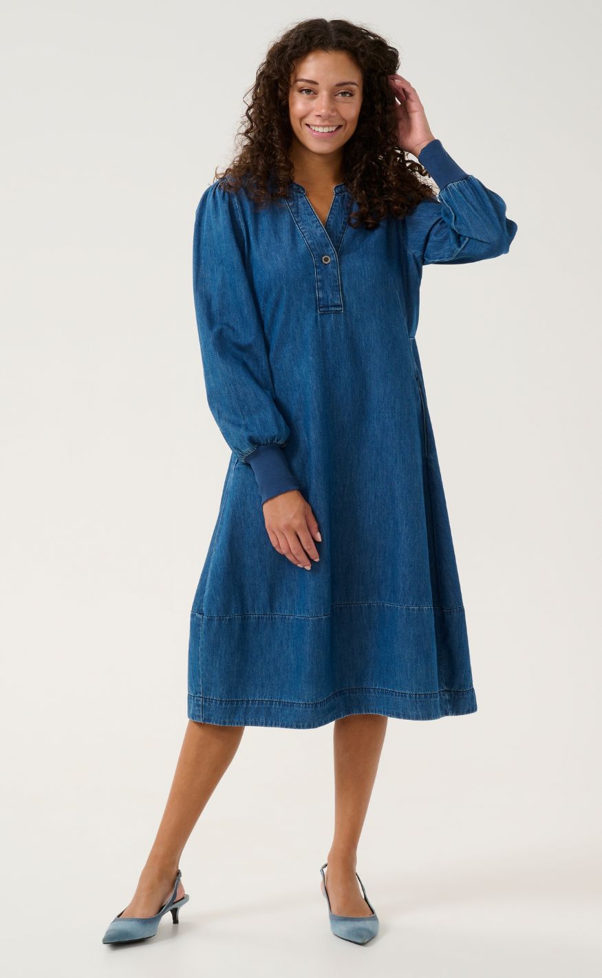 Culture Kjole - Allura Arpa - Dark Blue Wash