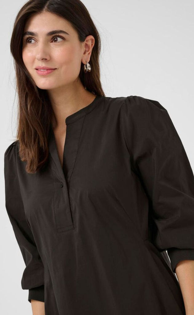 Culture Kjole - Antoinett 3/4 Rib - Demitasse