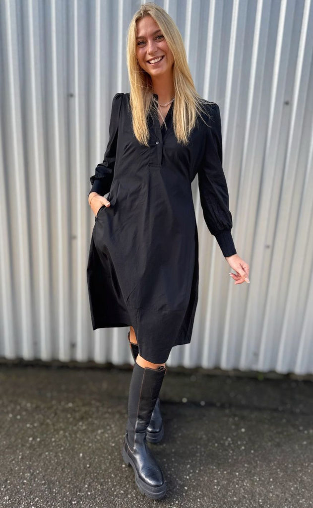 Culture Kjole - Antoinett Rib - Black